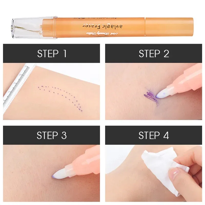 Tatoo Ink Remover Microblading Accessories Remove Tattoo Eyebrow Design Skin Marker Pen Magic Eraser Cleanser Pen Remover 1pcs