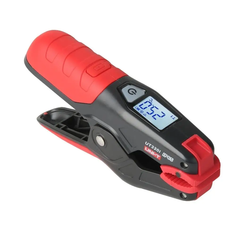 UT320i Wireless Digital Clamp Thermometer for HVAC Pipe Temp Checks 42mm Max Clamp Size LCD Display USB-C Charge