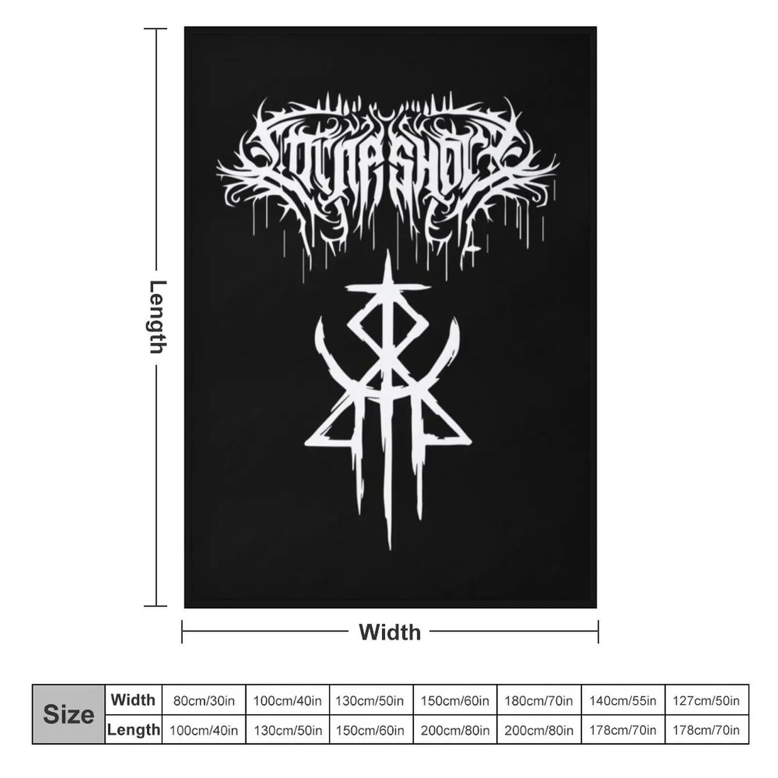 Lorna Shore Merch Lorna Shore Logo - Immortal Logo Throw Blanket Baby Soft Big Retros Blankets