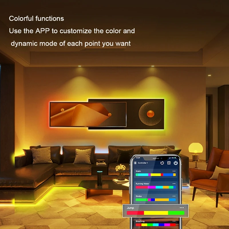 DC5-24V Wifi Symphony Music Double Head Controller 2.4G Remote Smart Phone APP Control For WS2812B WS2811 Light Strip