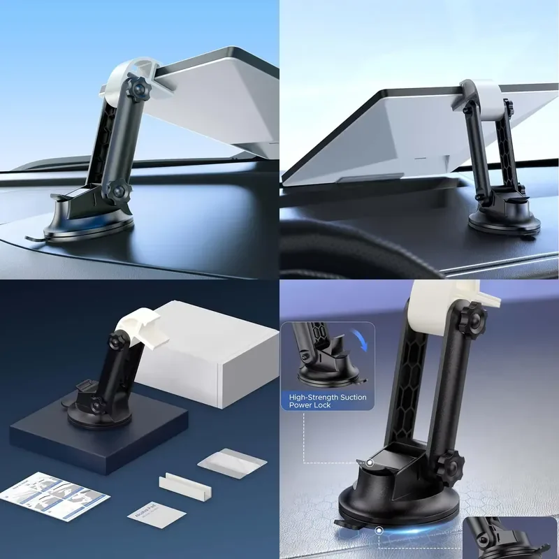 For Starlink Mini Car Mounting Kit Dashboard Mounting Safety Angle Adjustable Keep Adhesive Suction Base Durable Metal