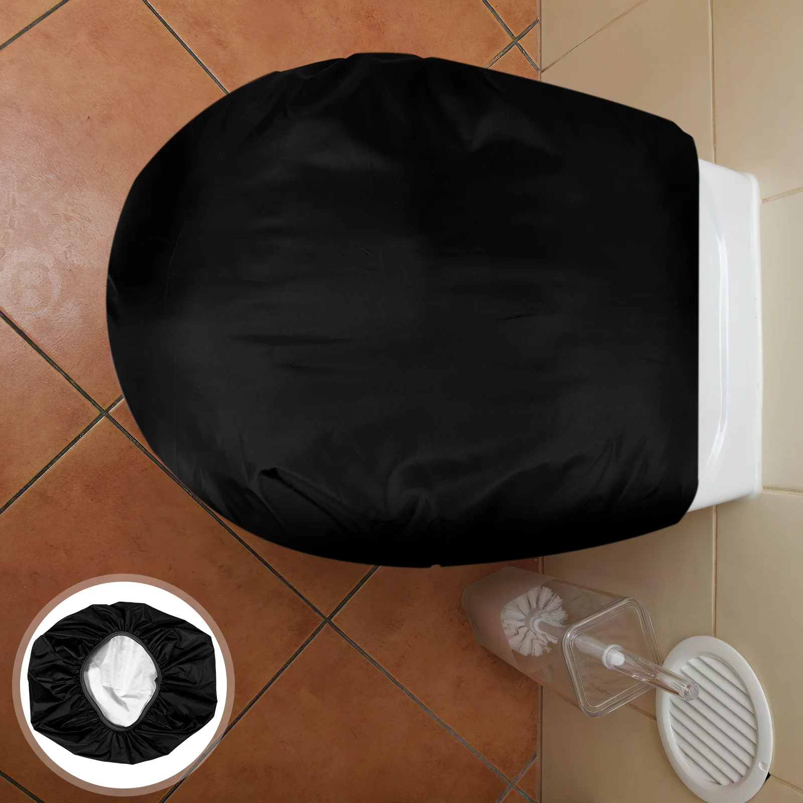 

2Pcs Waterproof Universal Toilet Seat Covers Stretch Elastic Lid Cover Replacement Bathroom Protection Toilet Top