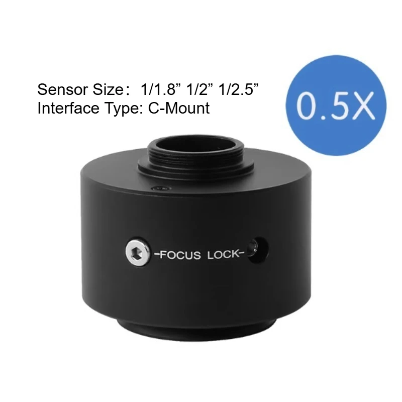 0.35X 0.5X 0.63X 1X 1.2X Microscope CCD Camera Adapter C-Mount Special Transfer Pipe for Olympus Reduction Lens Accessories