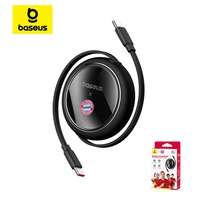 Baseus x FC Bayern Munich Retractable 100W USB C Cable For iPhone 15 16 MacBook iPad Fast Charger Cable For Xiaomi Samsung