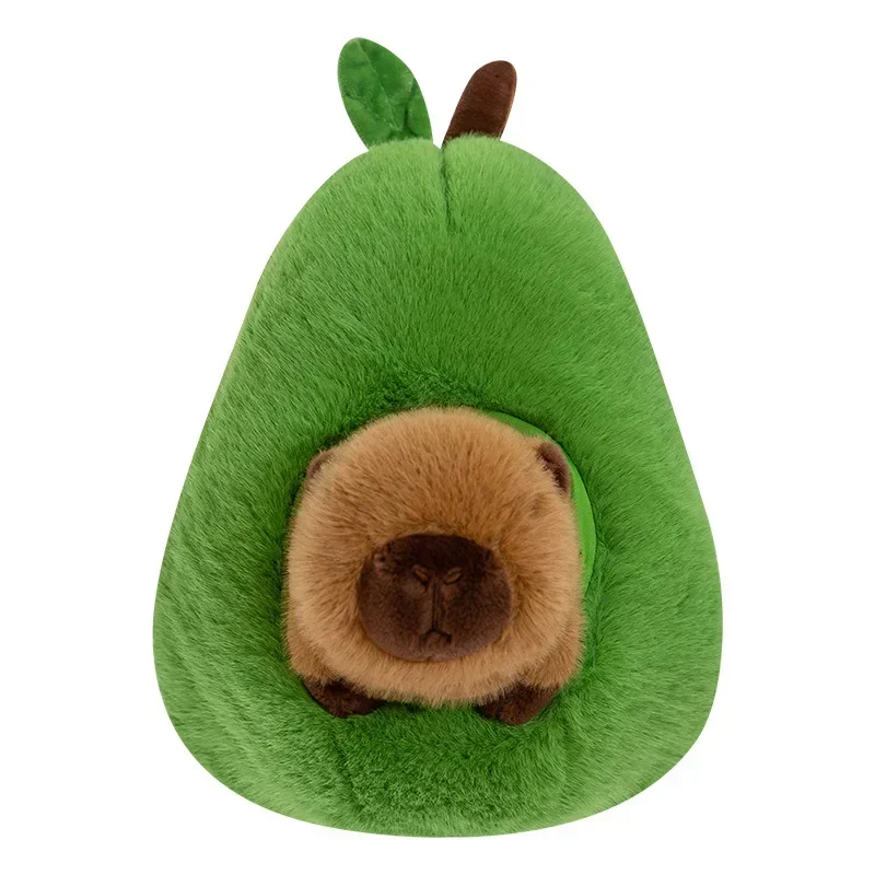 HOTSALE 35cm Hut Plush Capibala Doll Soft Animal Avocado Mouse Plush Toys Avocado Doll Children's Gift Capybara Pillow @@@