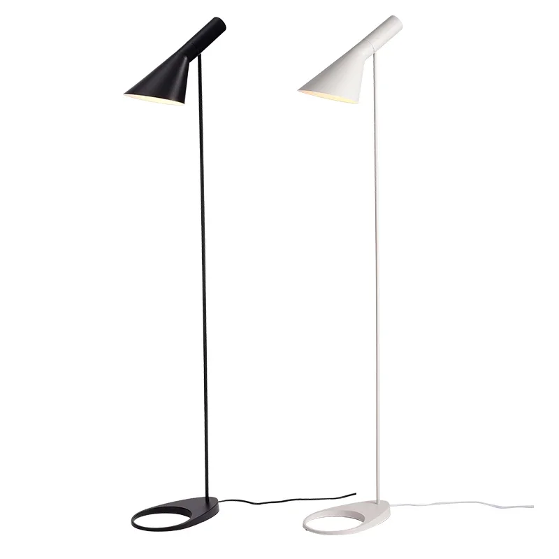 Imagem -02 - Modern Standing Led Floor Lamp Quarto Luz Preto e Branco Abajur Sala de Leitura Sala de Estar Home Decor