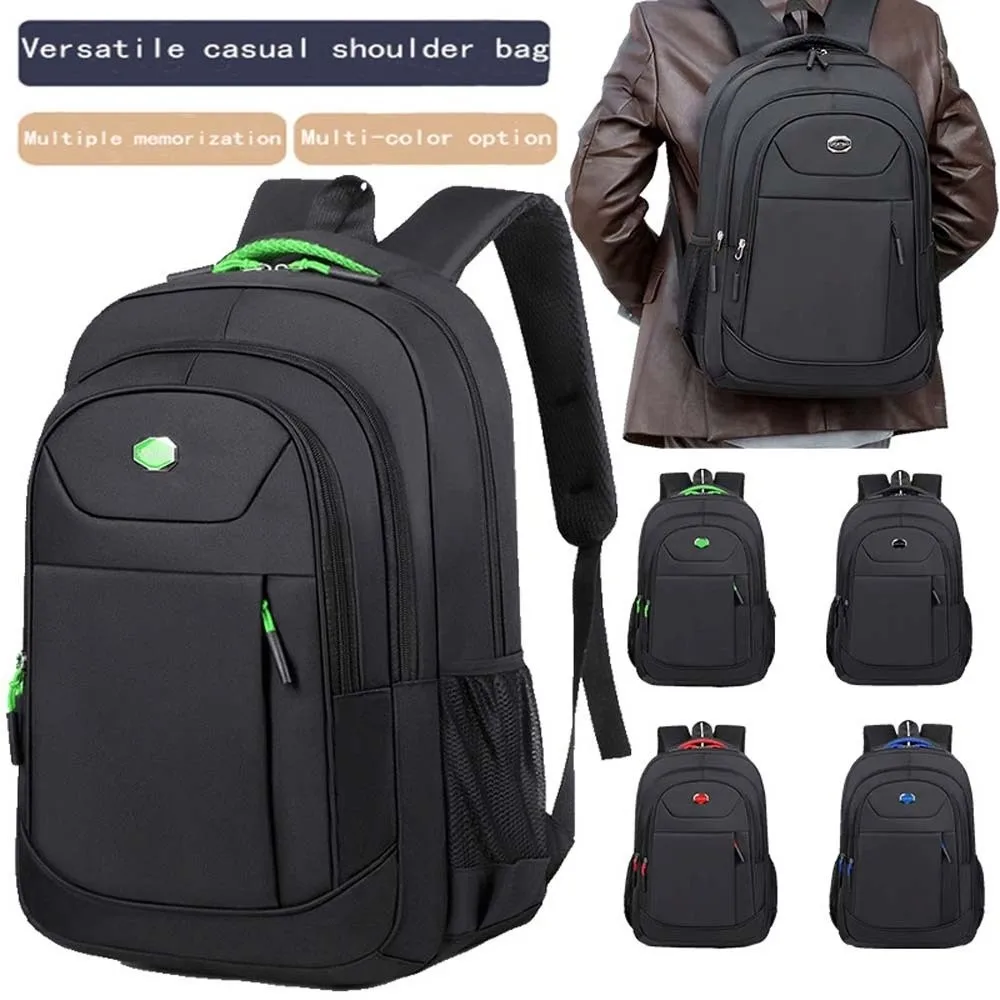 Nylon Students Daypack Scratch Prevention Anti-splash Water Large Capacity School Bag Polyester Fixed Webbing Laptop Backpack