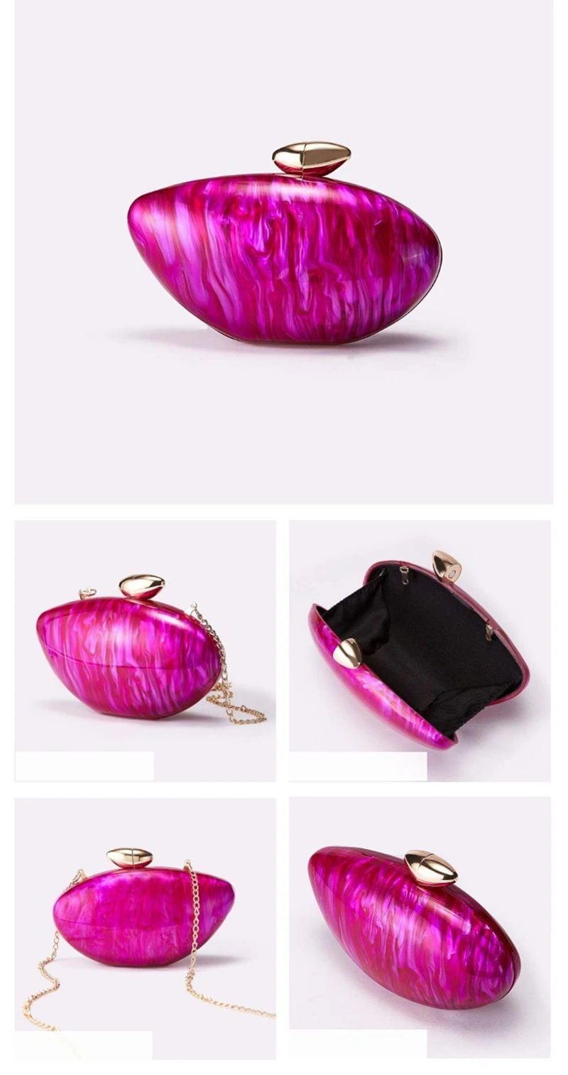 Nesitu Luxury Shell Shape Pearl Women Wedding Make Up Cosmetic Evening Shoulder Messenger Clutch Bag Phone Purse Handbag M021