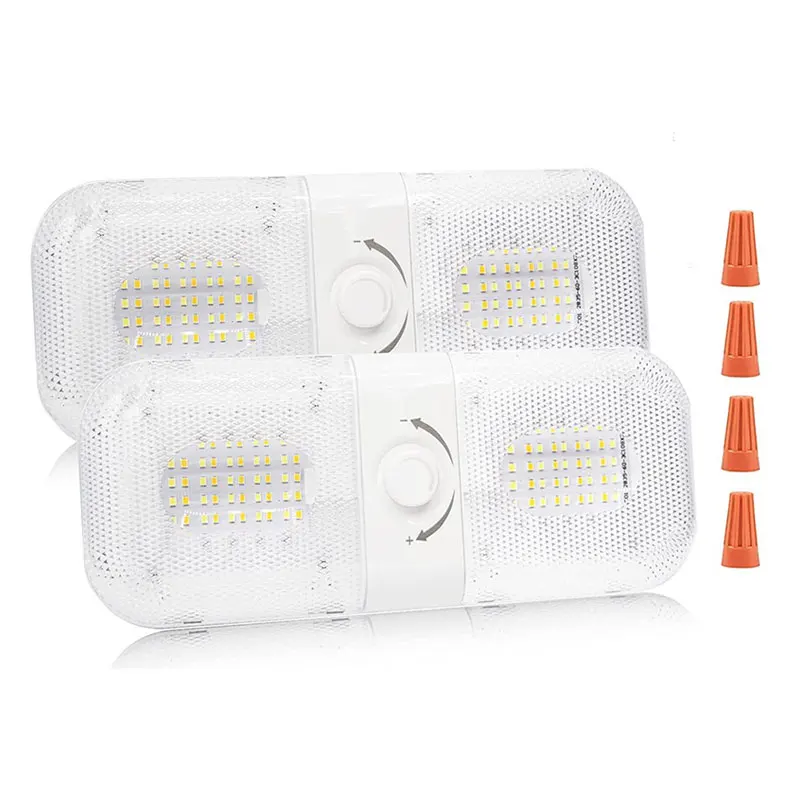 

2Pcs 120LED 12-24V Car Interior Light Dome Roof Ceiling Reading Light Cabin Lights For Van Truck RV Boat Camper Car Interior Lig