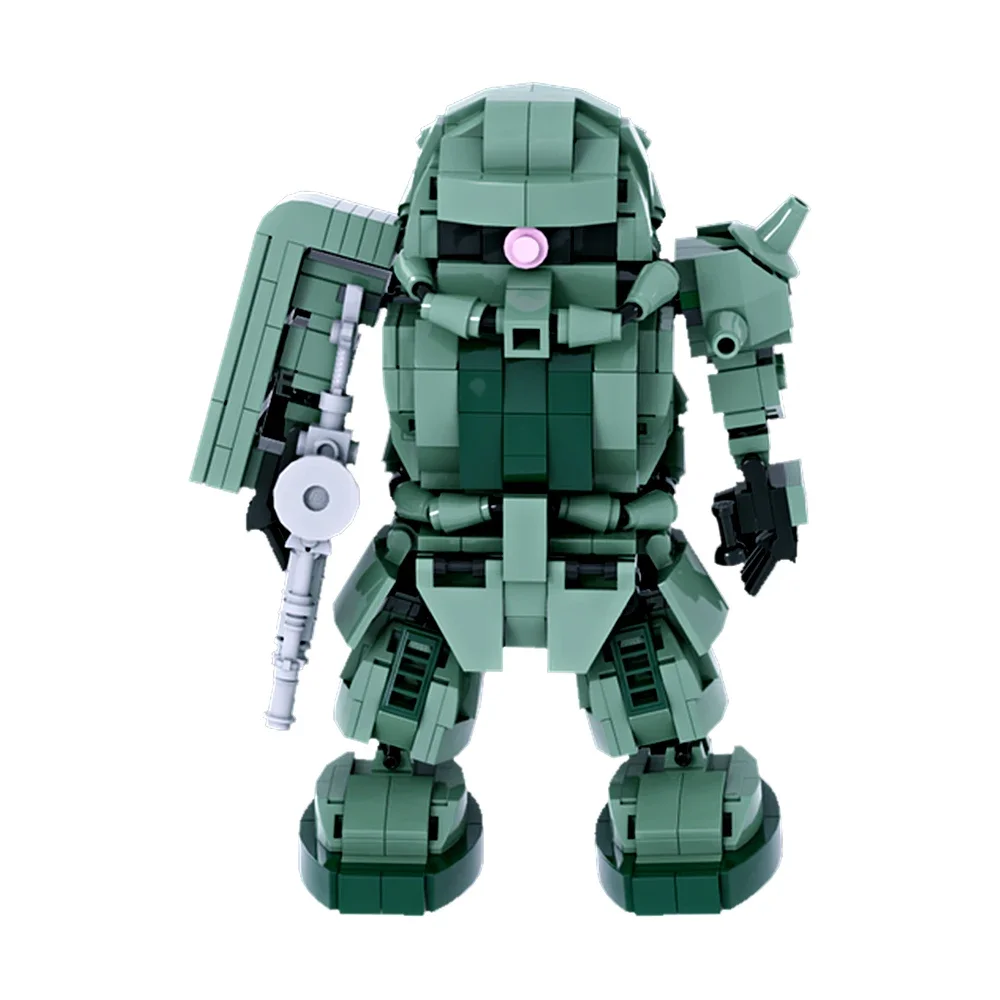 

Gobricks MOC Robot Cartoon MS 06 Zaku Combat Robot Building Block Model High-Tech Mecha Combat Robot DIY Bricks Toys Kids Gifts