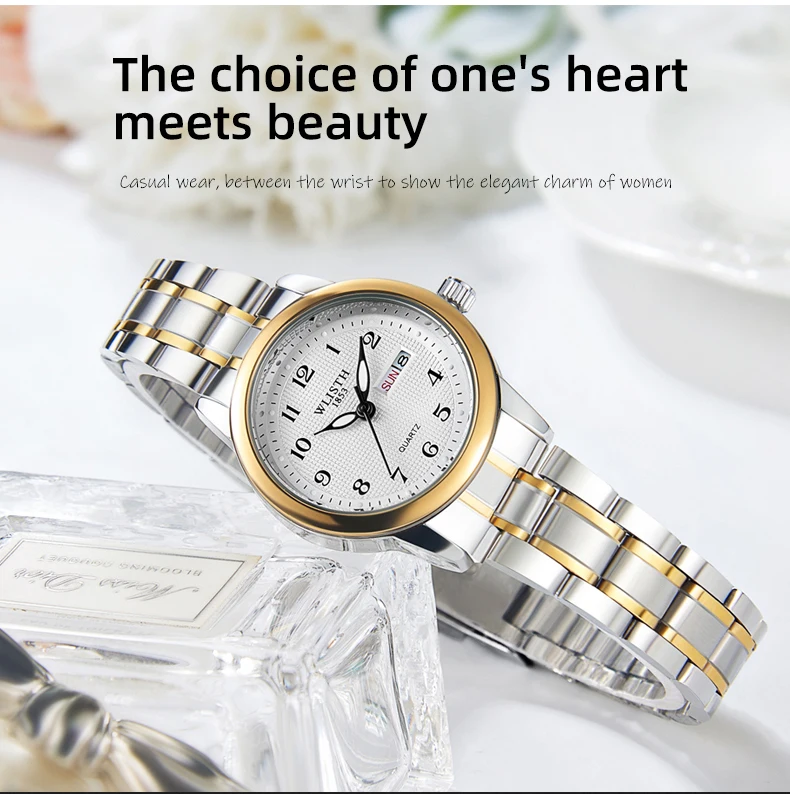 Wlisth Quartz Watch Qigital Luminous Elderly Watch Double Calendar Lovers Foreign Trade Watch