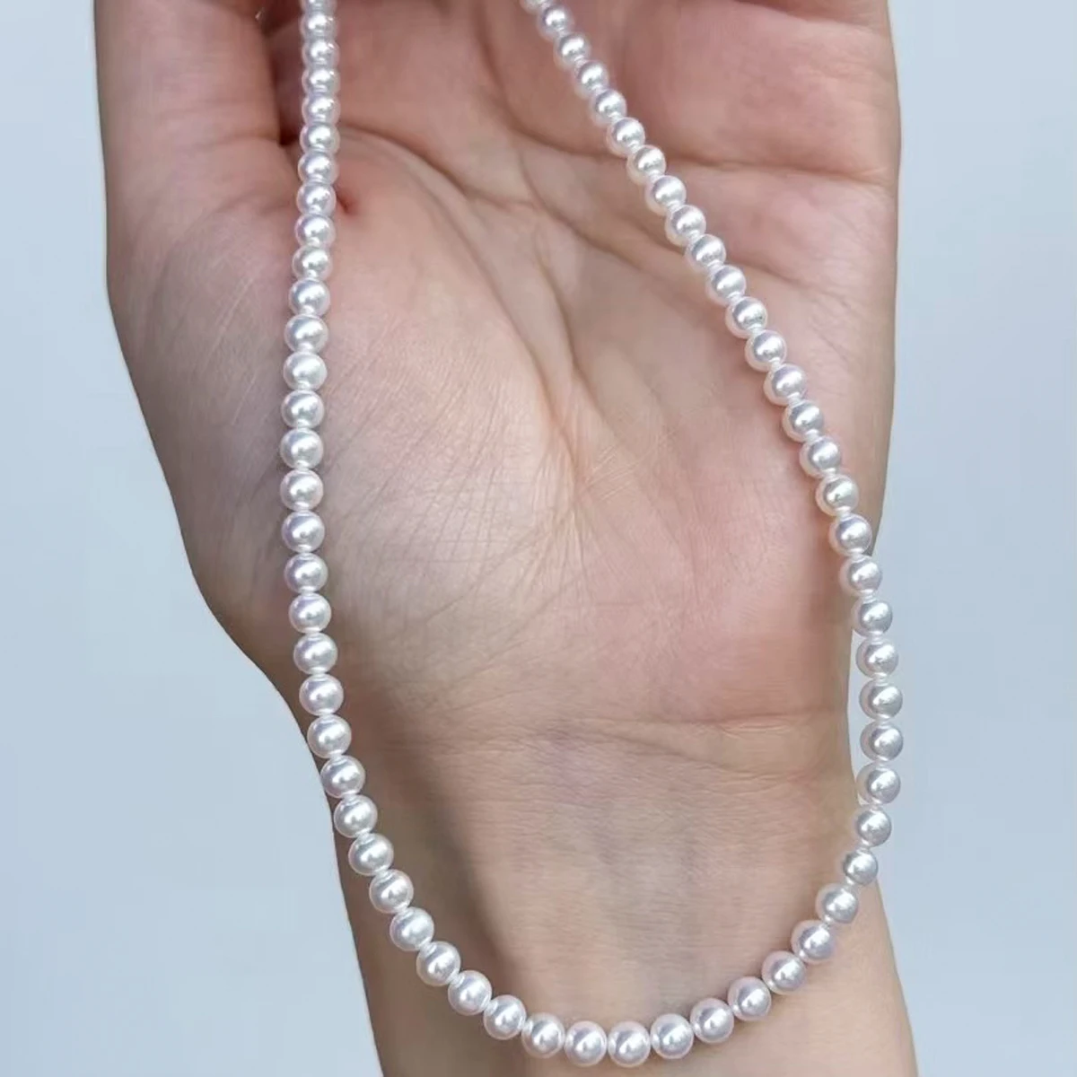6A Natural Freshwater Pearl Round Loose Beads High Luster Charms for DIY Women Men Necklace Bracelet Jewelry Making Accessories