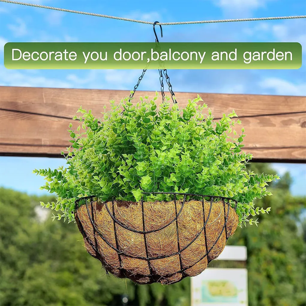 12x Green Low Maintenance Plastic Shrubs For DIY Bridal Bouquets Versatile Long-lasting Durability