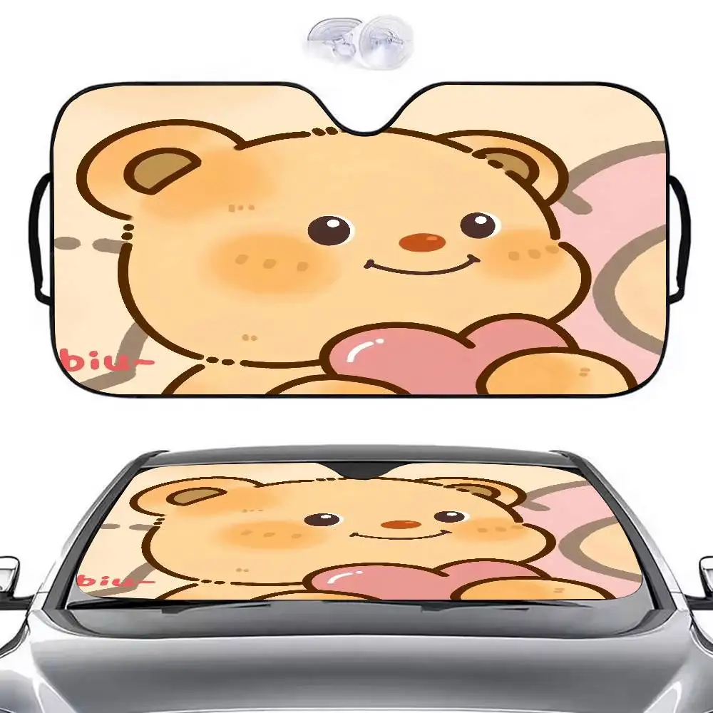 

Мультяшный милый B-ButterbearS Kawaii автомобильный солнцезащитный козырек, зонтик, лобовое стекло автомобиля, солнцезащитный козырек, защита от ультрафиолета