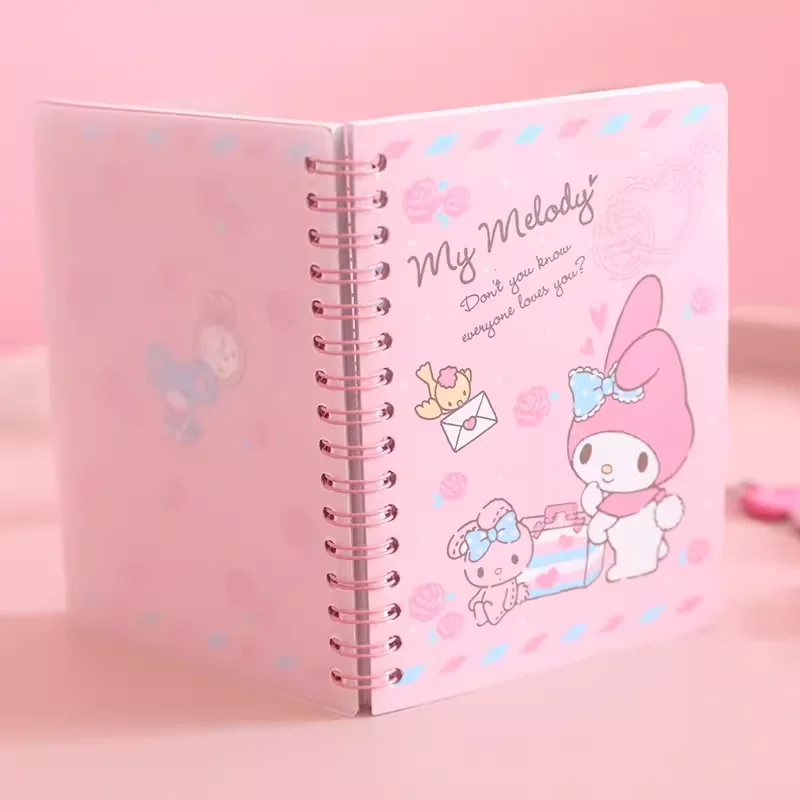 Cute Cartoon Hello Kitty A6 Notebook Kawaii Cinnamoroll Kuromi My Melody Anime Notepad Student School Office Stationery Supplies