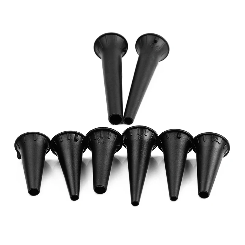 10PCS Reusable Human Animal Vet Ear Speculum Earmuff Medical Otoscope Accessory Parts Nozzle Specula Replacement Cone Funnel A1