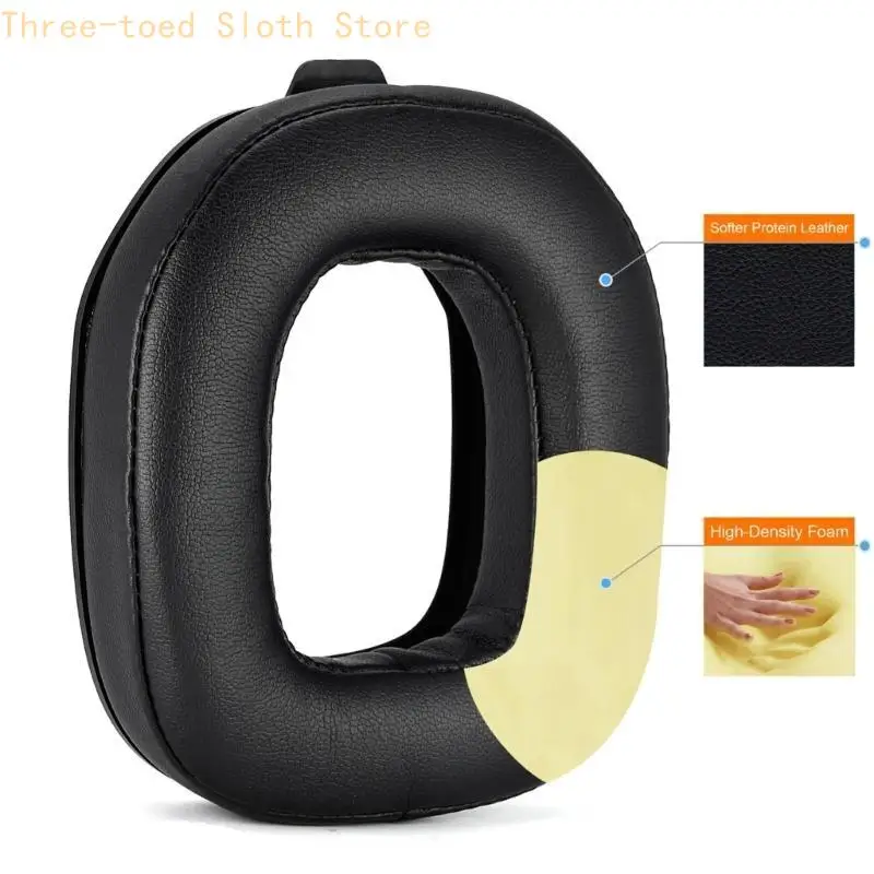 2 Stück weiche Protein-Ohrpolster für A40TR Kopfhörer, Memory-Schaum-Ohrmuscheln, leicht austauschbar, Stirnband-Kissen – Detail 5