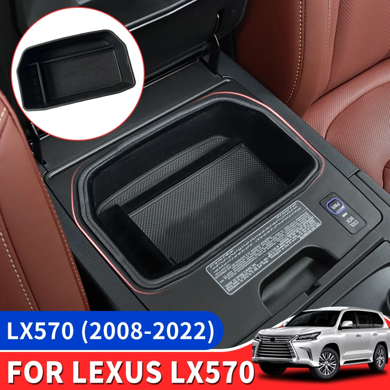 For Lexus LX570 2008-2022 Central Storage Box Modification Accessories LX 570 Storage Bracket Tray Refrigerator Partition 2021