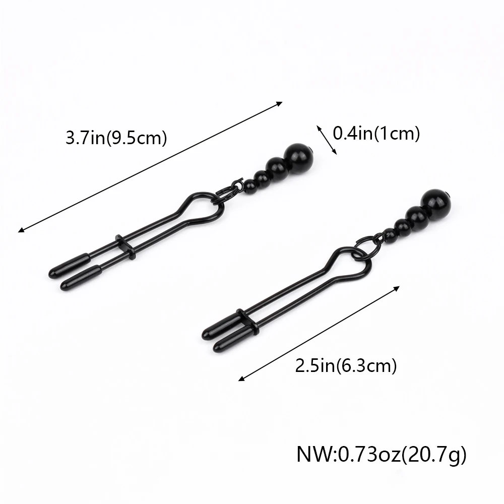 Nipple Clamps with Weights Non Piercing Clip Body Jewelry Sex Toys for Women and Couples