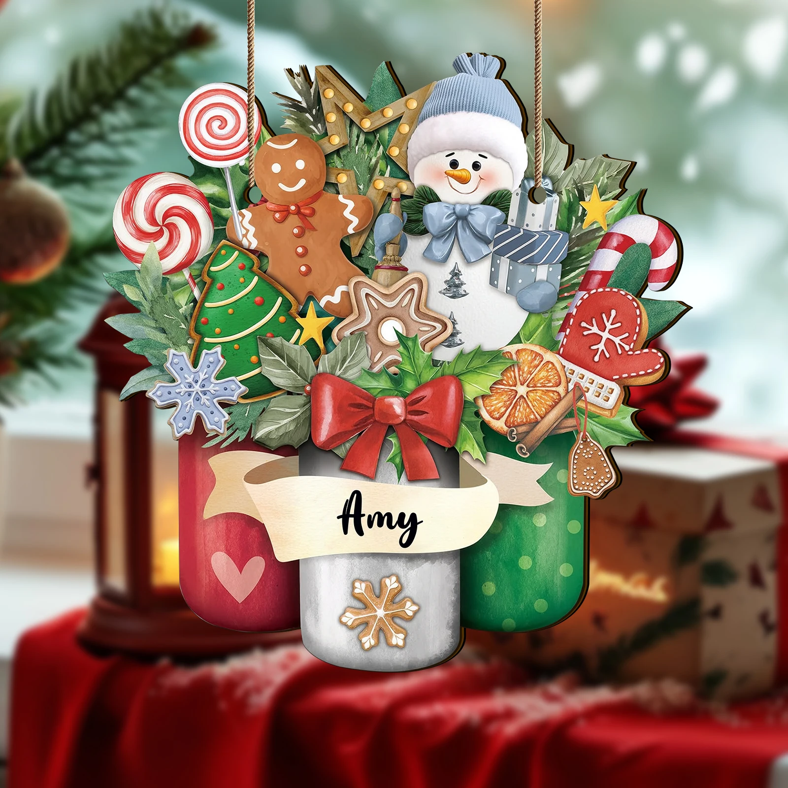 زينة عيد الميلاد لرجل الثلج الساحر: Let It Snow، Greenery - محاطة لزراعة الشتاء الاحتفالية