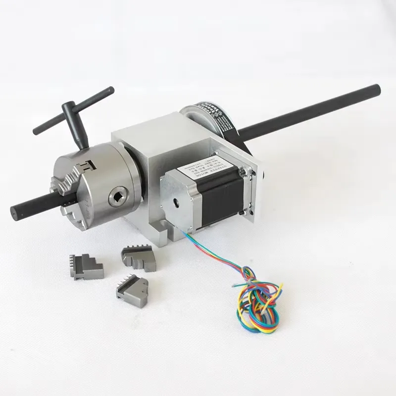 K5M-6-80A 3-Jaws Chuck 80mm Hollow Shaft Essential CNC Router Machine Tool Gearbox Motor Core Components 4th Axis Dividing Head