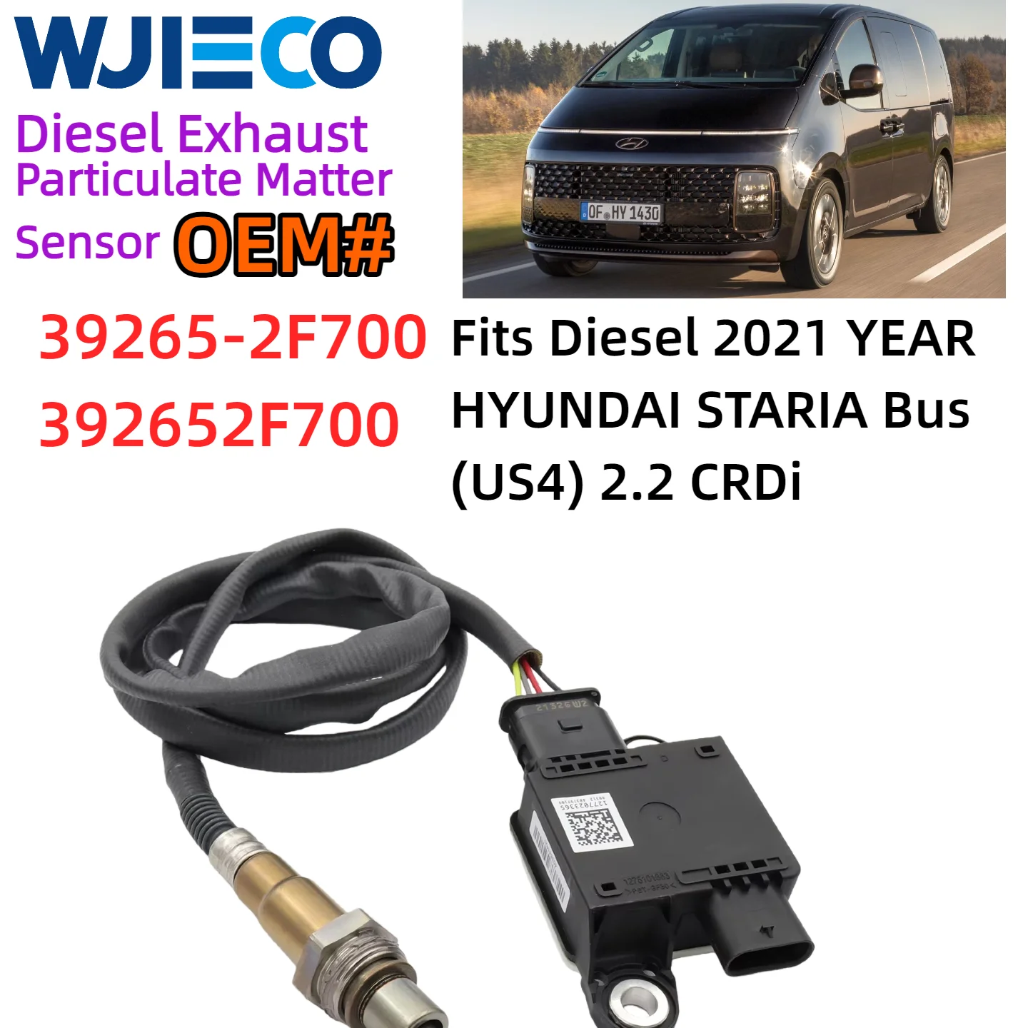 

39265-2F700 Particulate Matter PM Sensor for Monitoring Air Quality Fits Diesel 2021 YEAR HYUNDAI STARIA Bus (US4) 2.2 CRDi