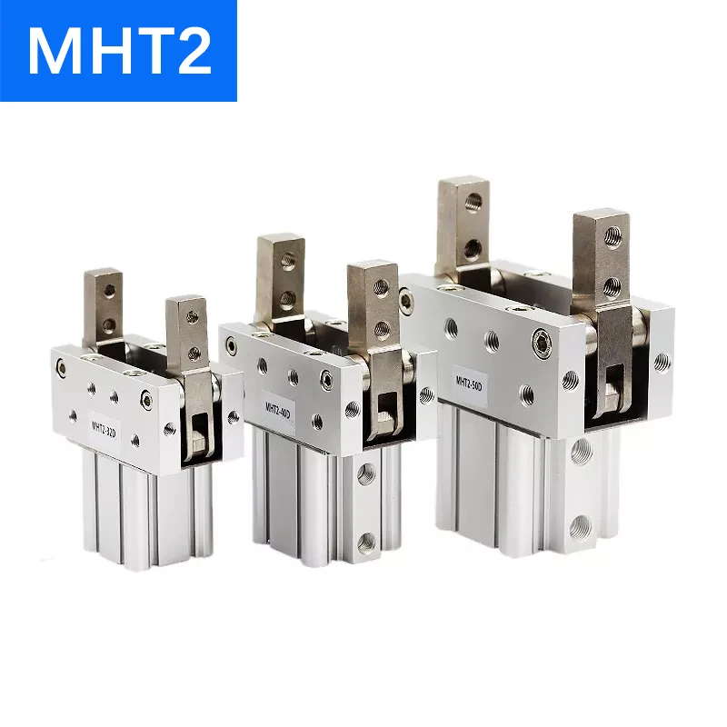 

MHT2-32D MHT2-40D MHT2-50D MHT2-63D Pneumatic Gripper Pivot Opening And Cosing Toggle Type Finger Cylinder