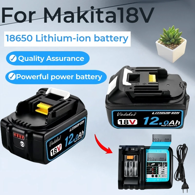

18V 8Ah/10Ah/12Ah Original Battery High Capacity For Makita 18V DGA404 DTW700 DHR202 DJV182 DDF487