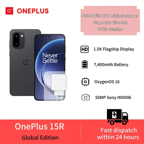 Смартфон OnePlus 15R, 12/256ГБ, 12/512ГБ, global