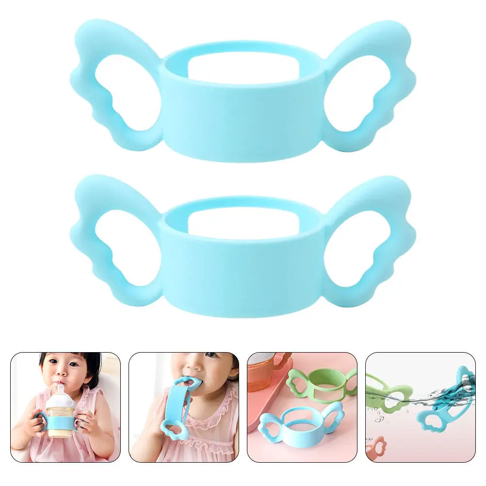 

2pcs Silicone Baby Handles Ergonomic Non-Slip Universal Milk Bottle Grips For Newborn Feeding Nursery Bottle Accessories