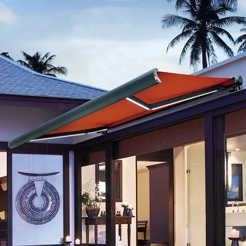 Retractable  Electric  Motorized Awning Full Cassette Retractable Canopy Outdoor Awning Patio