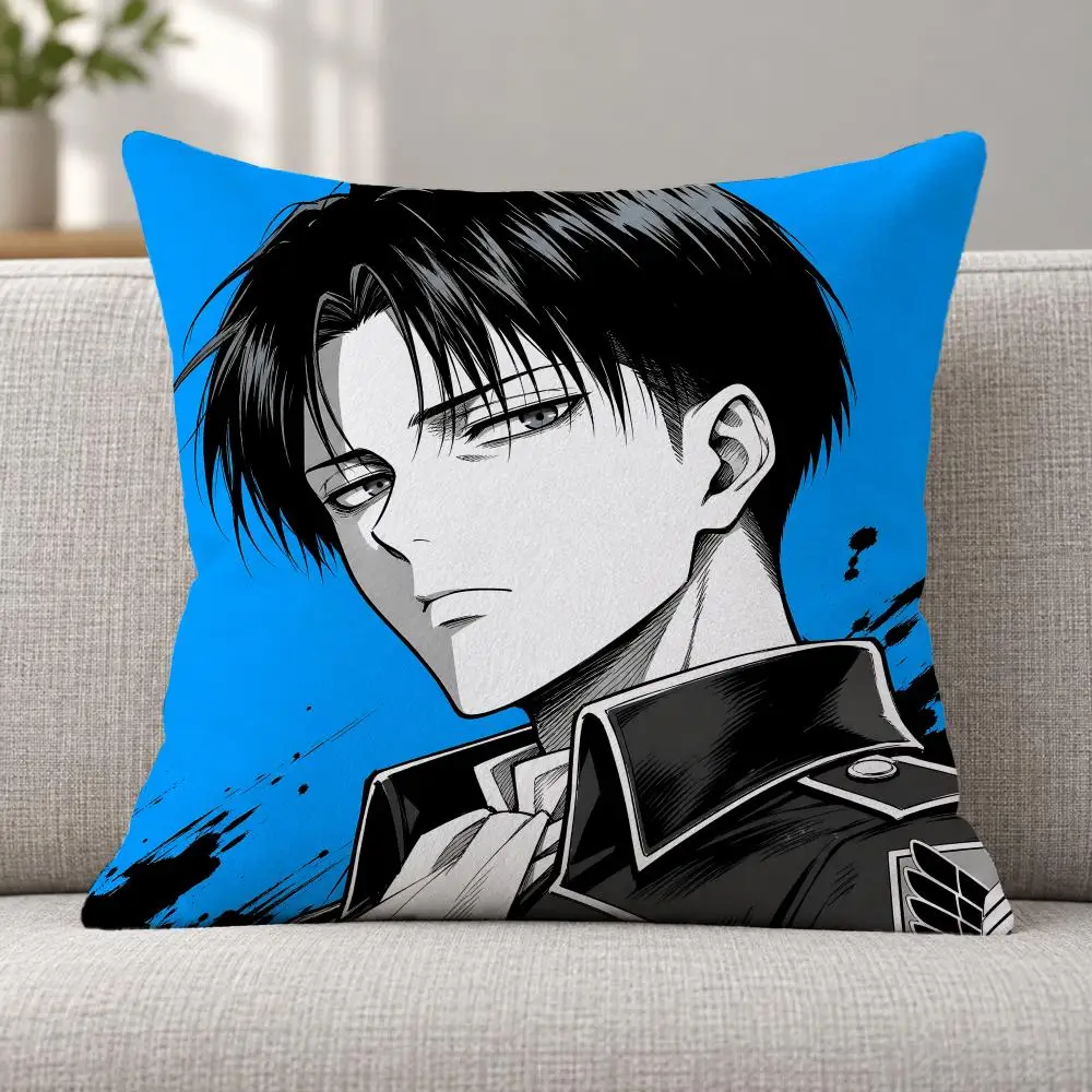 Anime Attack On Titan L-Levi Ackerman Cushion Cover Soft Plush Decorative Sofa Bedroom Living Room Car Dorm Home Decor Gift