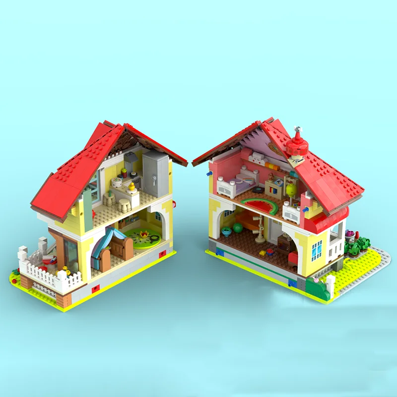 Moc Bouwstenen Modulair Huis Model Technologie Modulair Stad Gebouw Model Cadeau Bouw DIY Montage Vakantie Sets Speelgoed