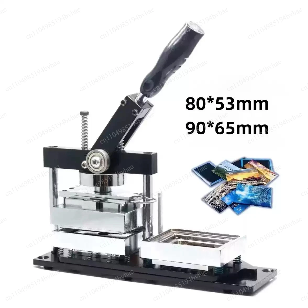 80x53mm/90x65mm Rectangular Badge Maker Magnetic Badge Making Machine for Refrigerator + Paper Cutter + 100Pcs Components