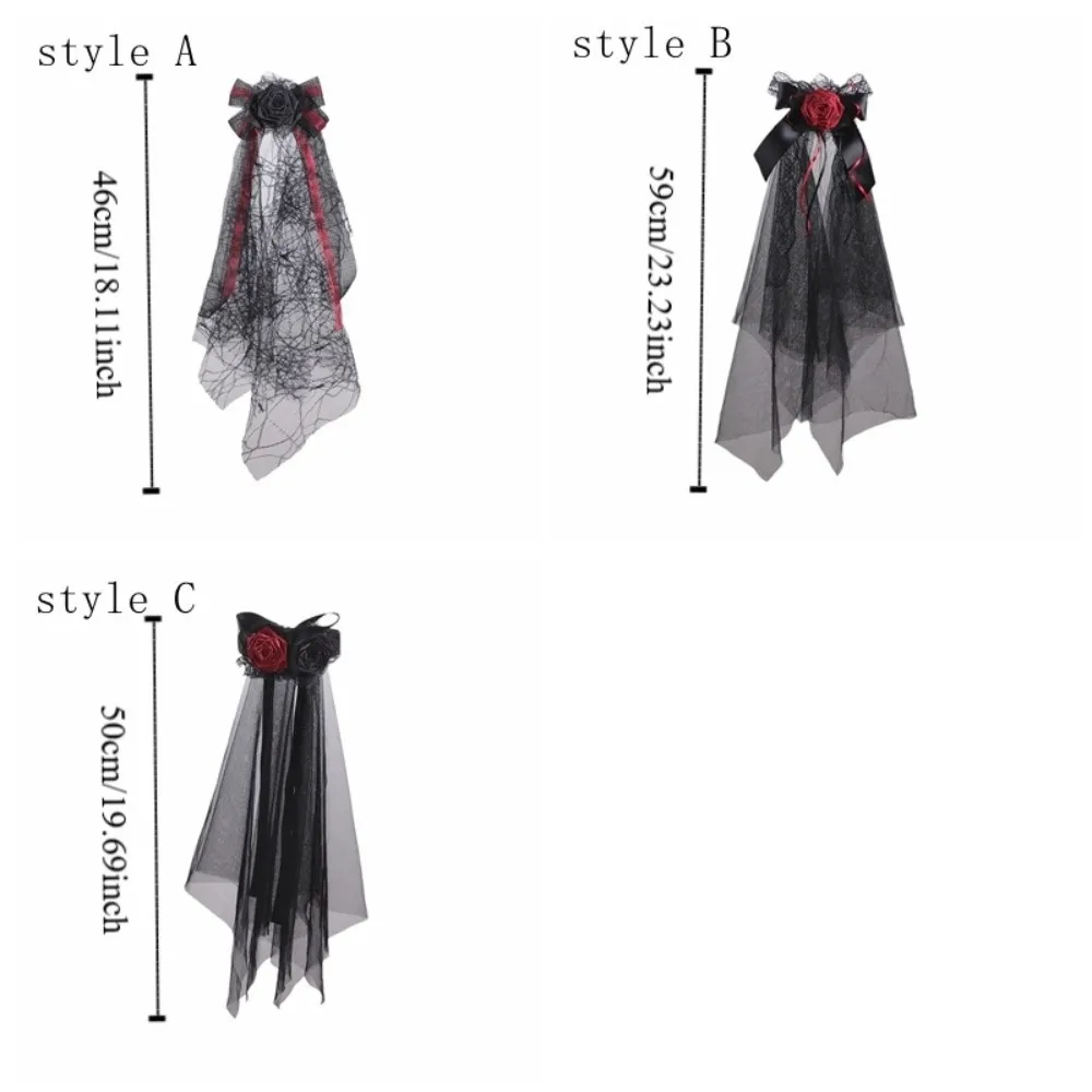 Przenośne, przewiewne spinki do włosów na Halloween, wygodne i modne akcesoria do włosów, eleganckie czarne opaski z pomponami.