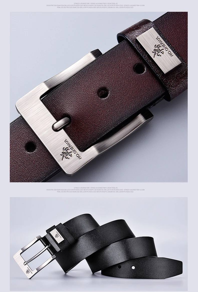 New Trend High Quality Buckled Jeans Leather Casual Business Cowboy Belt Men's Fashion Designer_maomaolike.com