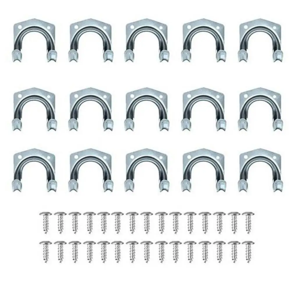 10Pcs Heavy-Duty Wall Hooks Durable Easy Install Garden Metal Hooks Multi-Purpose with Screws Garden Hose Hanger Hanging Plants