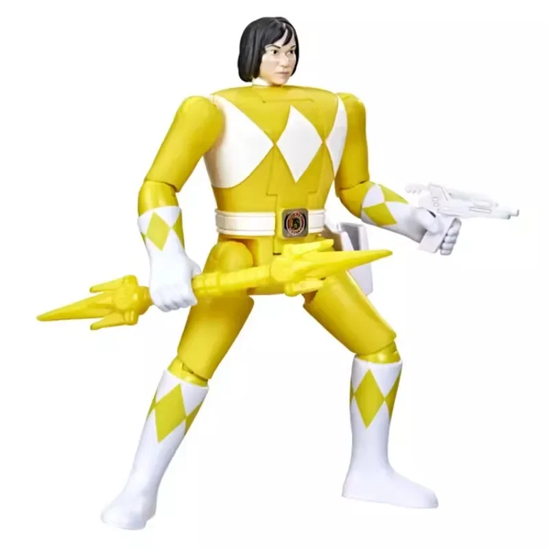 Hasbro Anime Mighty Morphin Power Rangers Tommy Green Ranger Trini Yellow Ranger Active Joint Action Figure Model Toys