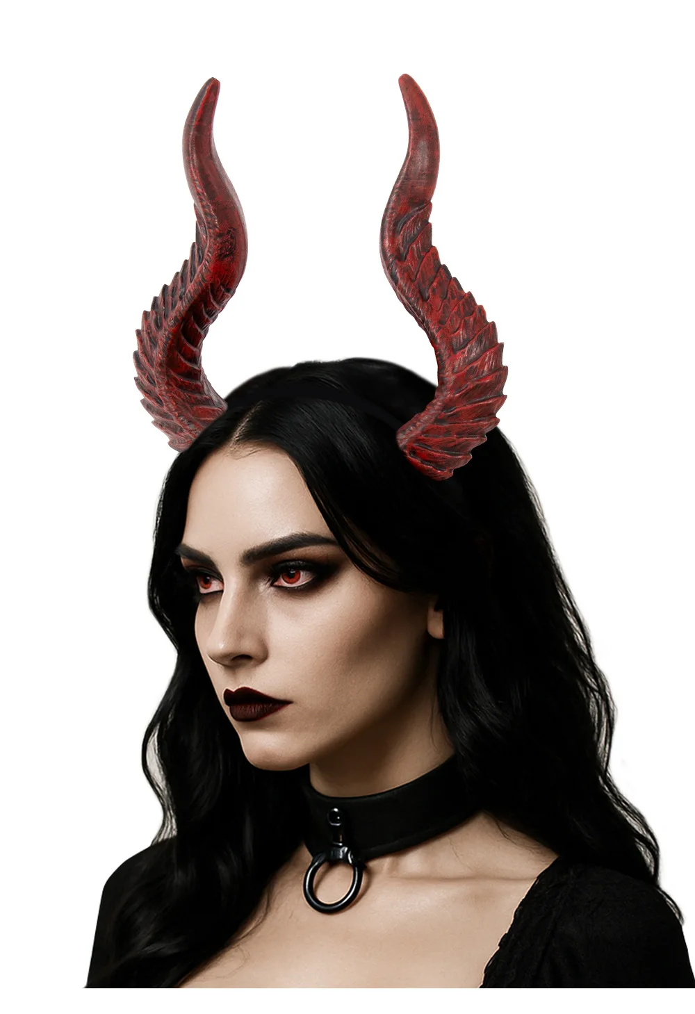 2025Halloween Cosplay Teufelshorn Haarreifen DIY Montage COS Haarschmuck Requisiten Dämon Ochse Verformbares Horn – Detail 14