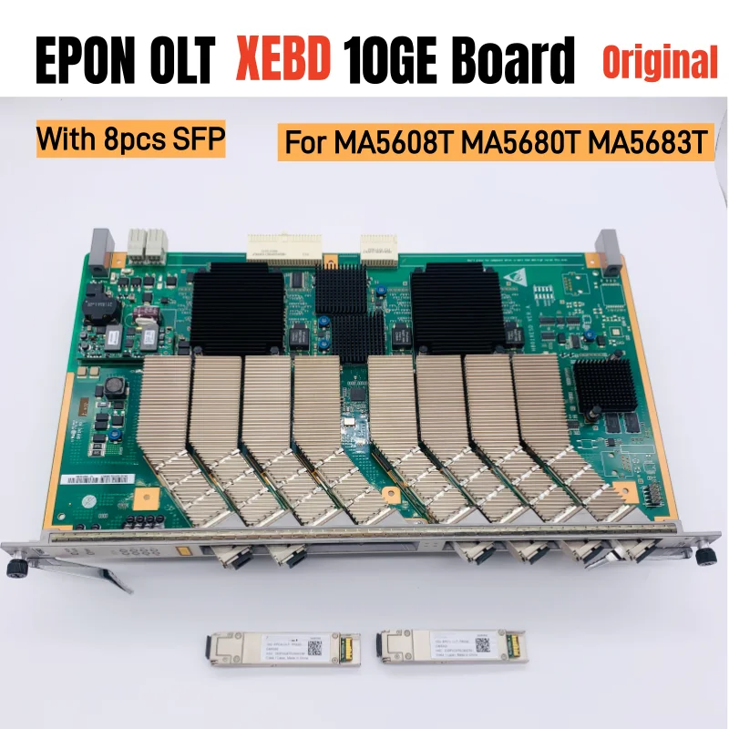 Original XEBD EPON OLT 8Port Board 10GE Interface Board with 8pcs SFP for MA5608T MA5680T MA5683T OLT Network Equipment