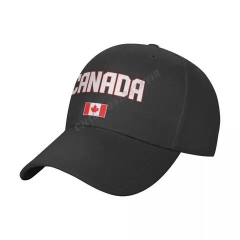 Baseball Cap Canada Flag Wild Sun Shade Peaked Adjustable Caps for Men Women Print