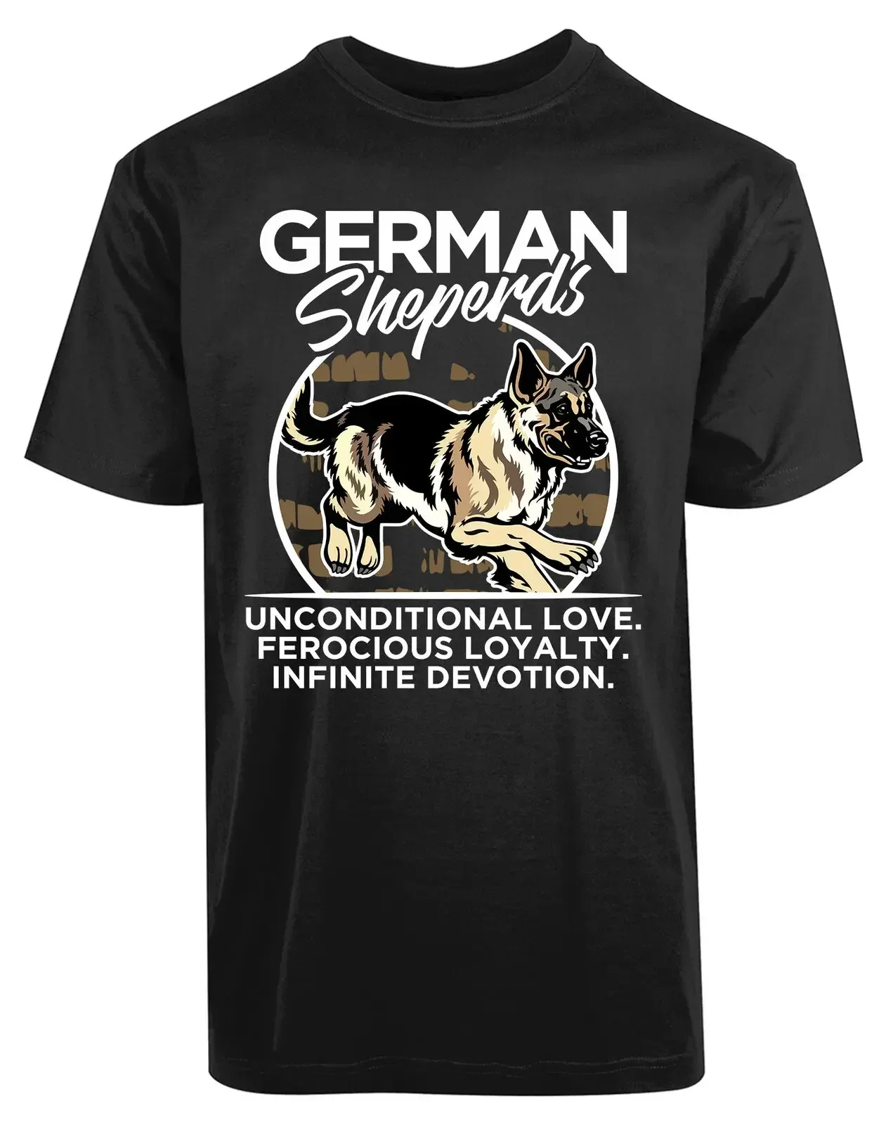 T-Shirt New 100% Cotton O-Neck Short Sleeve Casual Mens T-shirt Size S-5XL Unconditional Love Ferocious Loyalty German Shepherd