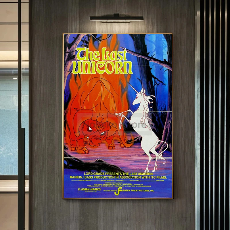 Classic French Animated Films The Last Unicorn Poster Animated Movies Prints Canvas Painting Wall Art Pictures Home Room Decor