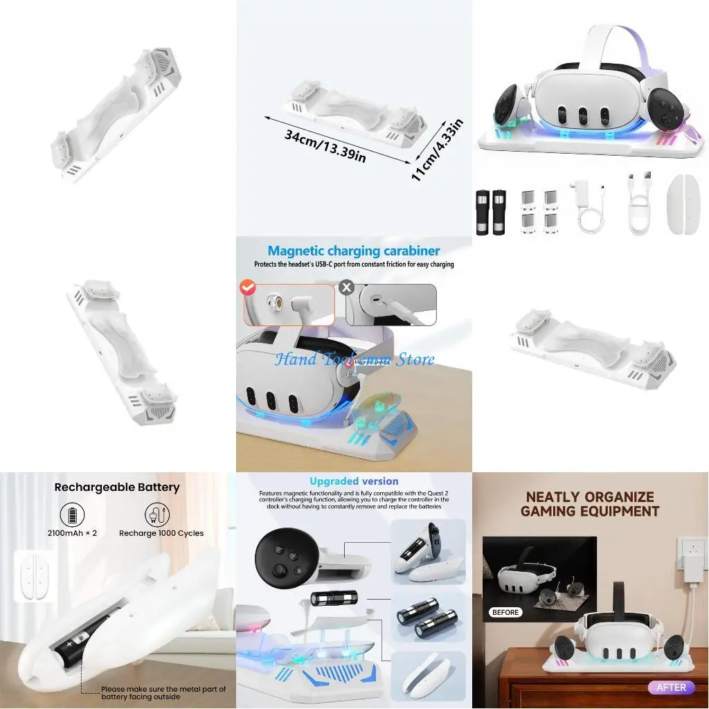 

H37F Advanced Quick Controller Charging Dock for 3/3S Headsets with LED