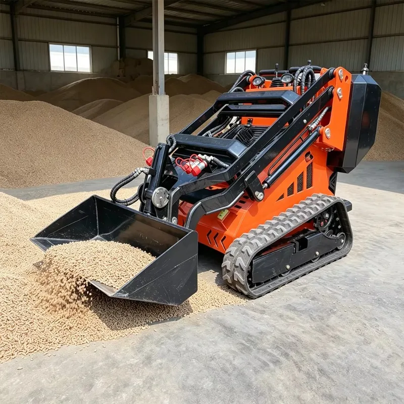 Customized 1024mm Narrow Width Mini Crawler Loader Skid Steer For Indoor Demolition And Construction Projects