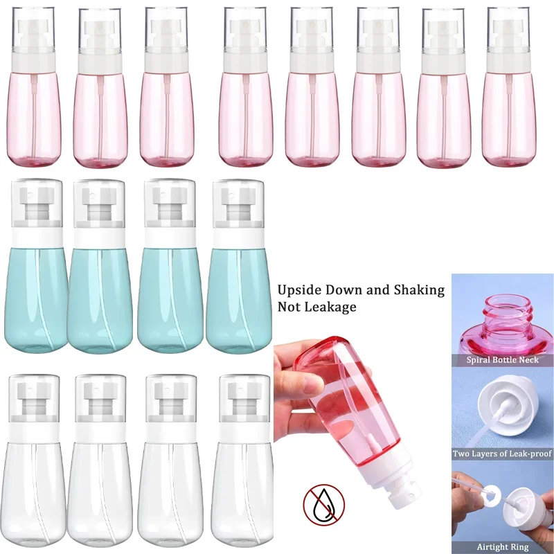 

50Pcs 30ml-100ml Portable Transparent Travel Size Perfume Atomizer Dispenser Bottle Fine Mist Toner Lotion Empty Refillable