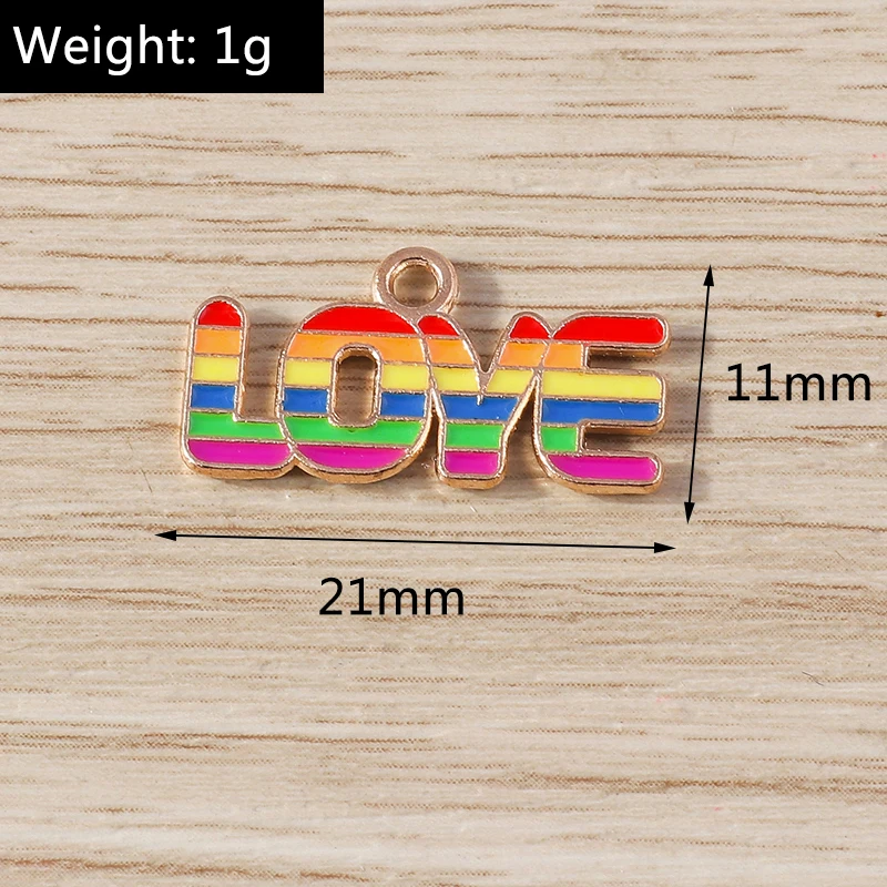 10 Stück Niedliche Bunte Emaille-Regenbogen-Herz-Mond-Anhänger für Schmuckherstellung, Halsketten, Ohrringe, Armbänder, DIY-Bastelzubehör – Detail 32