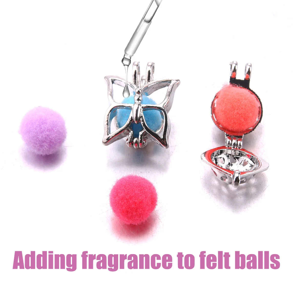 10PCS/Lot DIY Jewelry Mixed Pearl Cage Locket Necklaces Aroma Diffuser Charm Necklace Pendant Perfume Aromatherapy Locket GIft