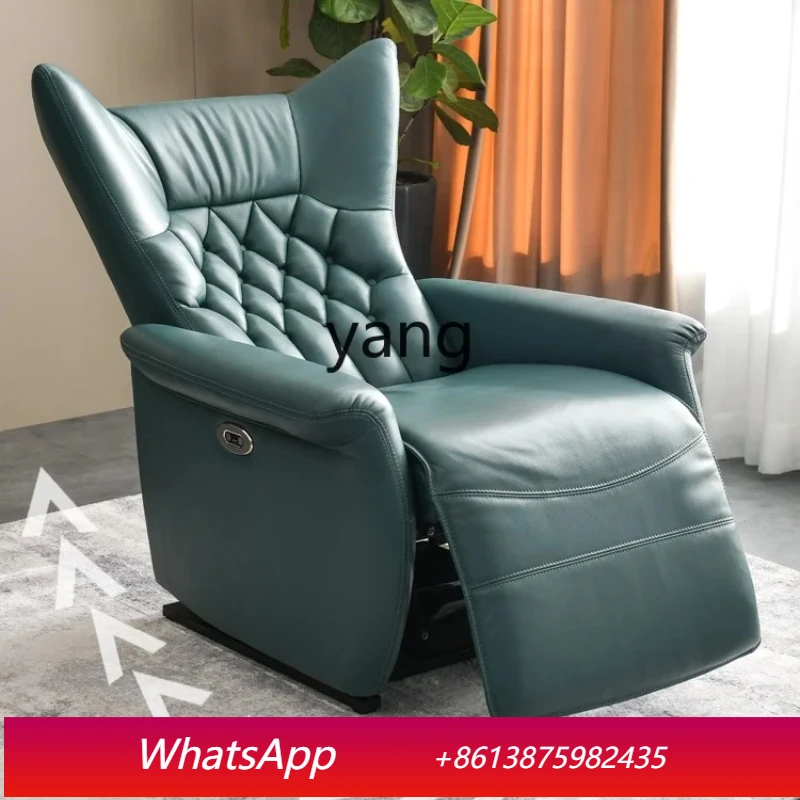 

LTT Sofa Light Luxury Electric Rocking Chair Recliner Adult Genuine Leather Rocking Chair Balcony Home