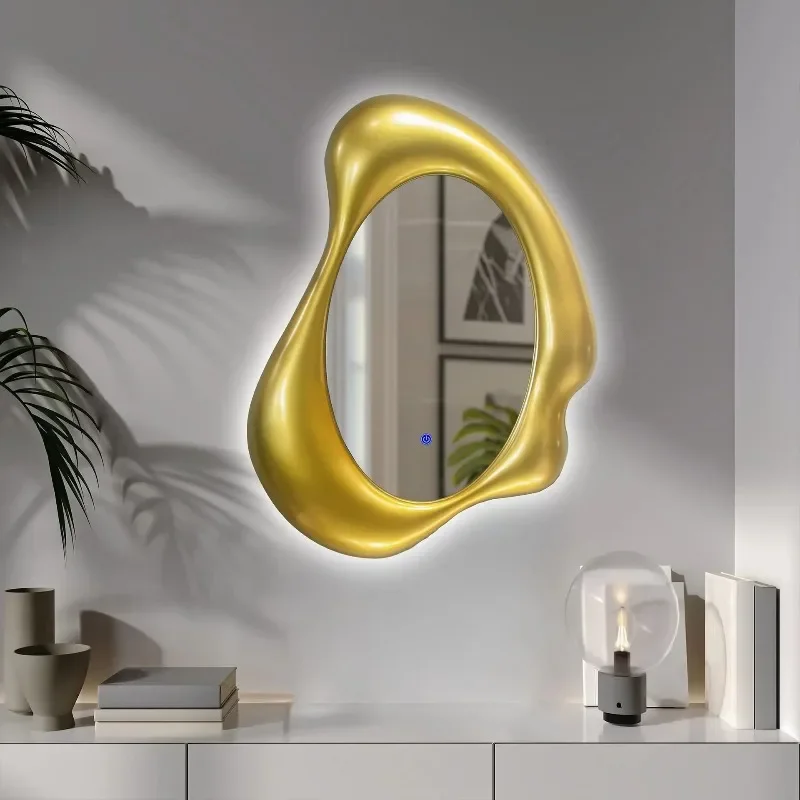 Q Modern minimalist art makeup mirror special-shaped porch wall-mounted mirror irregular bathroom mirror
